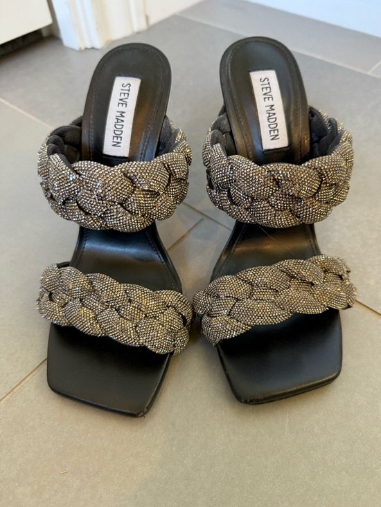 Steve Madden Shoes - Steve Madden Kenley rhinestone braided stiletto mules